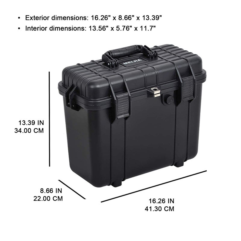 MEIJIA All Weather Waterproof Hard Camera Case With Customized Fit Foam Included, Elegant Black,Fit for Drones,camera,lens,16.26x8.66x13.39inches - Image 5